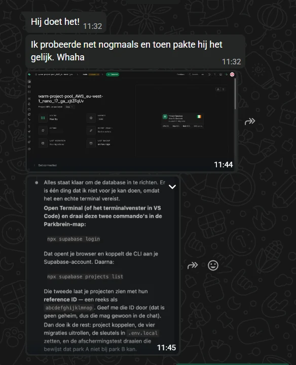WhatsApp: 'Hij doet het! Ik probeerde net nogmaals en toen pakte hij het gelijk.'